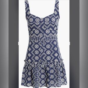 Adelyn Rae Vanni Eyelet Embroidered Mini Dress